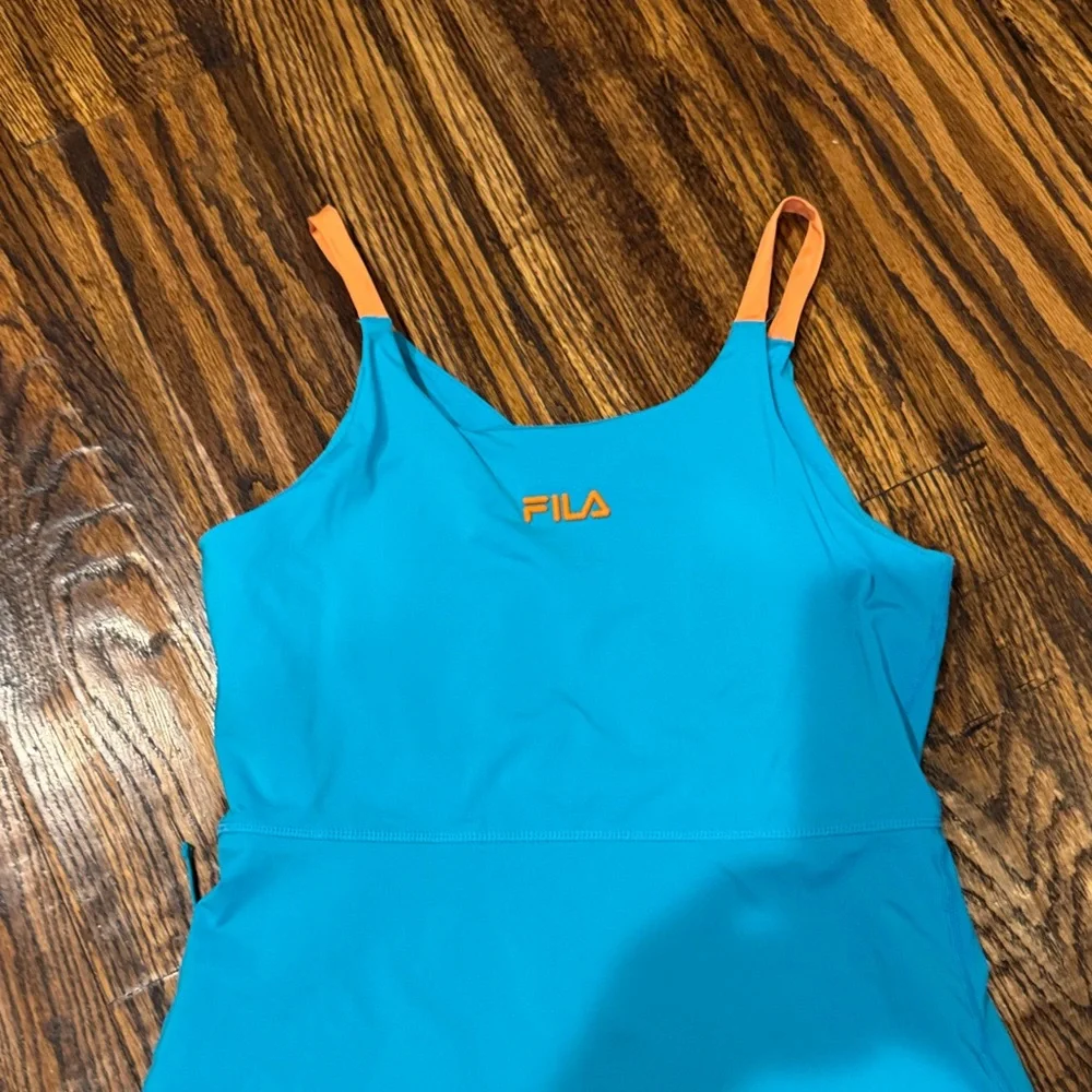 Fila Turquoise tennis Dress with Orange Accents - Picture 2 of 2